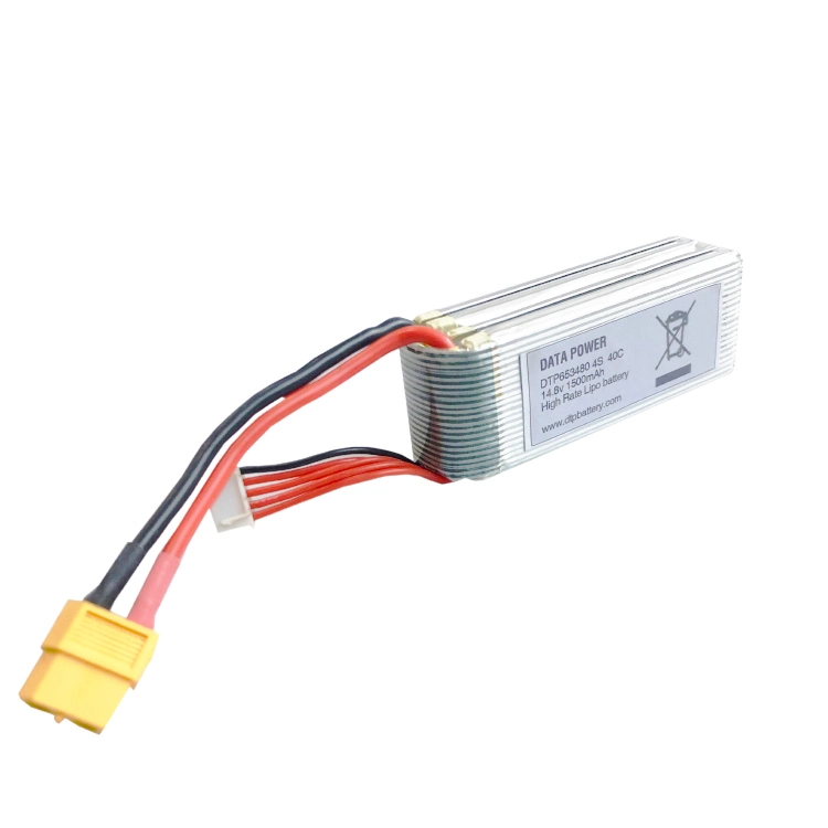 14.8V ドローン電源モジュール 1500mAh 40c ドローンリチウムバッテリー Dtp 653480-4s 2