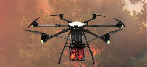 ～に関する最新の会社ニュース MYUAV UAV 消防救急システム UAV + 消防車 都市高層ビル消防連結プログラム