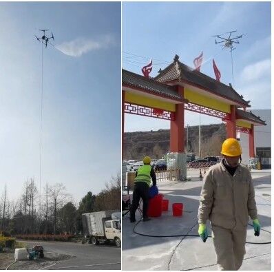 ～に関する最新の会社ニュース MYUAV 水浄化 固定ドローンシステム