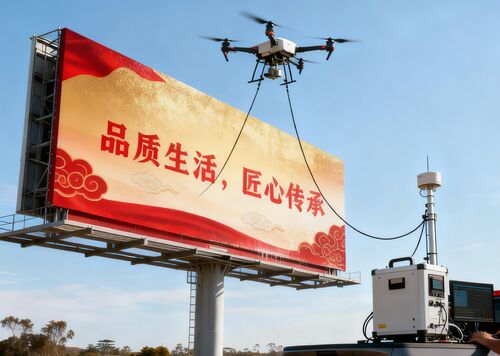 ～に関する最新の会社ニュース 屋外広告の清掃効率が低い？ MYUAVのデュアルテザーシステムが新たな解決策を提供！